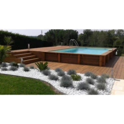 Piscine En Bois Rectangulaire Ubbink Linéa UrbanPool 4,50 X 2,50 X 1,40 M - Liner Bleu -Raviday Piscine 2017 09 27 111603 2 1