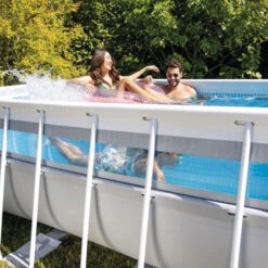 Piscine Tubulaire Rectangulaire Intex Prism Frame Clearview 4 X 2 X 1,22 M 18 Piscine Tubulaire Rectangulaire Intex Prism Frame Clearview 4 X 2 X 1,22 M -Raviday Piscine 26770np kit piscine clearview rectangulaire 2