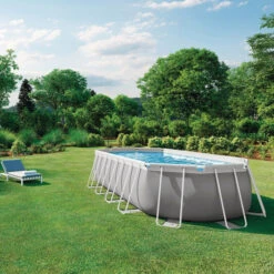 Devant -Raviday Piscine 26798np piscine tubulaire intex prism frame ovale 610 305 122 m ambiance