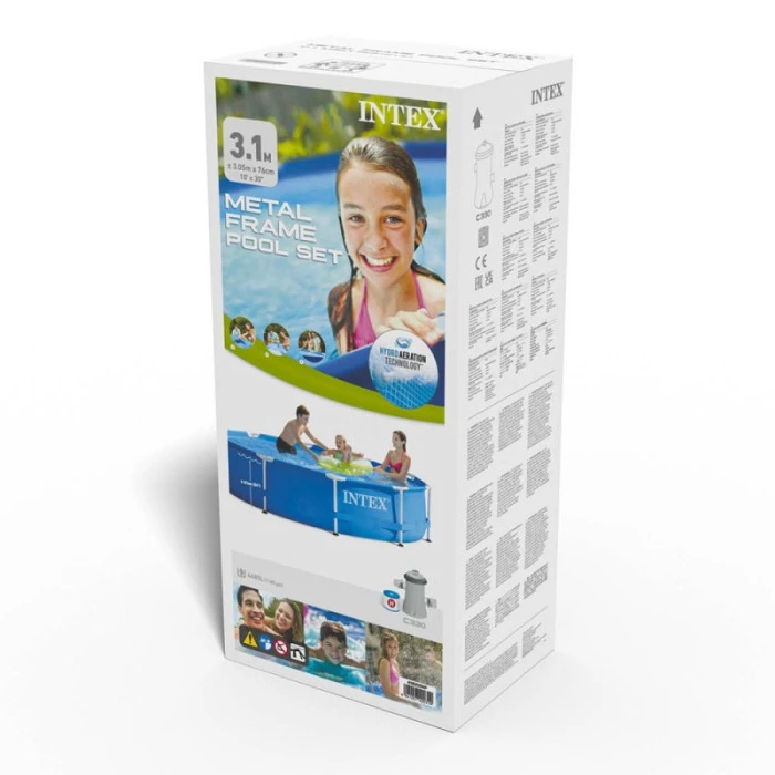 Piscine Tubulaire Intex Metal Frame 3,05 X 0,76 M + Épurateur 1 M³/h 6 Piscine Tubulaire Intex Metal Frame 3,05 X 0,76 M + Épurateur 1 M³/h – Image 4