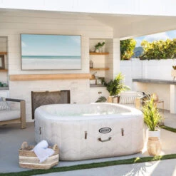 Spa Gonflable Intex PureSpa Chevron 4 Places 12 Spa Gonflable Intex PureSpa Chevron 4 Places -Raviday Piscine 28446ex spa gonflable intex purespa chevron 4 places ambiance