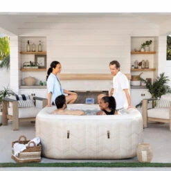 Spa Gonflable Intex PureSpa Chevron 4 Places 13 Spa Gonflable Intex PureSpa Chevron 4 Places -Raviday Piscine 28446ex spa gonflable intex purespa chevron 4 places ambiance personnes