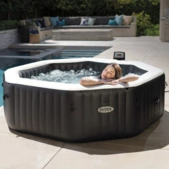 Spa Gonflable Intex PureSpa Carbone 6 Places -Raviday Piscine 28462ex spa gonflable intex purespa carbone 6 places seule