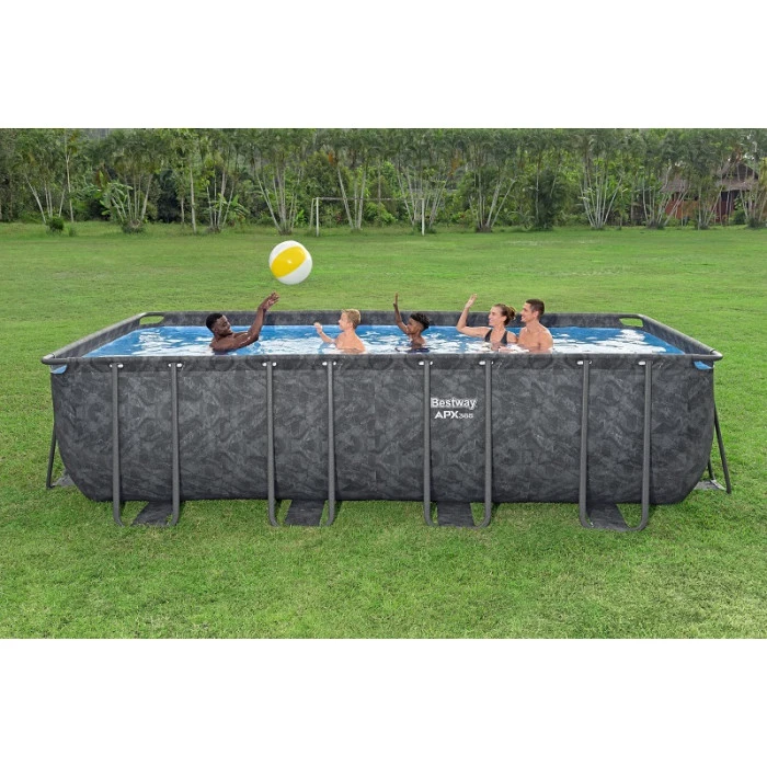 Piscine Tubulaire Rectangulaire Bestway APX 365 5,49 X 2,74 X 1,32 M + Filtration + Accessoires 5 Piscine Tubulaire Rectangulaire Bestway APX 365 5,49 X 2,74 X 1,32 M + Filtration + Accessoires – Image 3