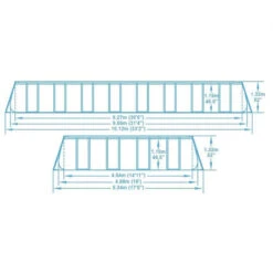 Piscine Tubulaire Rectangulaire Bestway Power Steel™ 9,56 X 4,88 X 1,32 M 14 Piscine Tubulaire Rectangulaire Bestway Power Steel™ 9,56 X 4,88 X 1,32 M -Raviday Piscine 56623 dimensions