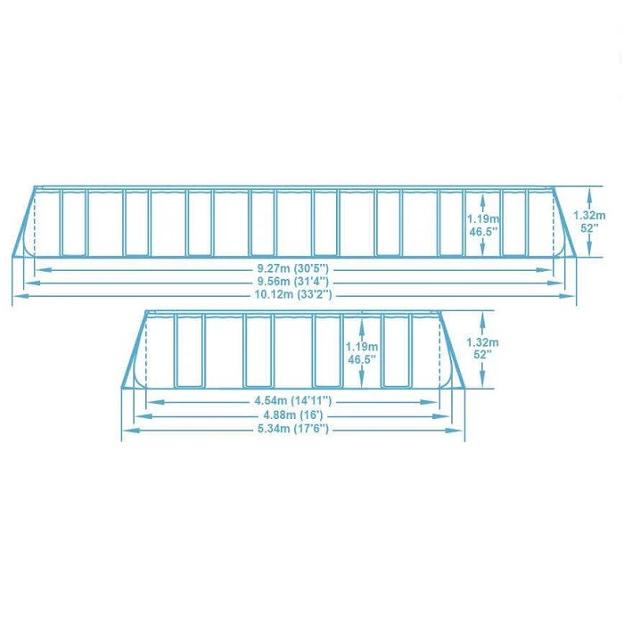 Piscine Tubulaire Rectangulaire Bestway Power Steel™ 9,56 X 4,88 X 1,32 M 8 Piscine Tubulaire Rectangulaire Bestway Power Steel™ 9,56 X 4,88 X 1,32 M – Image 6