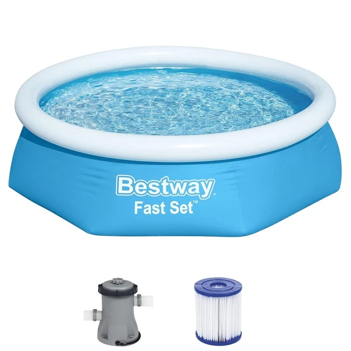 Piscine Autoportée Bestway Fast Set 2,44 X 0,61 M + Épurateur 3 Piscine Autoportée Bestway Fast Set 2,44 X 0,61 M + Épurateur