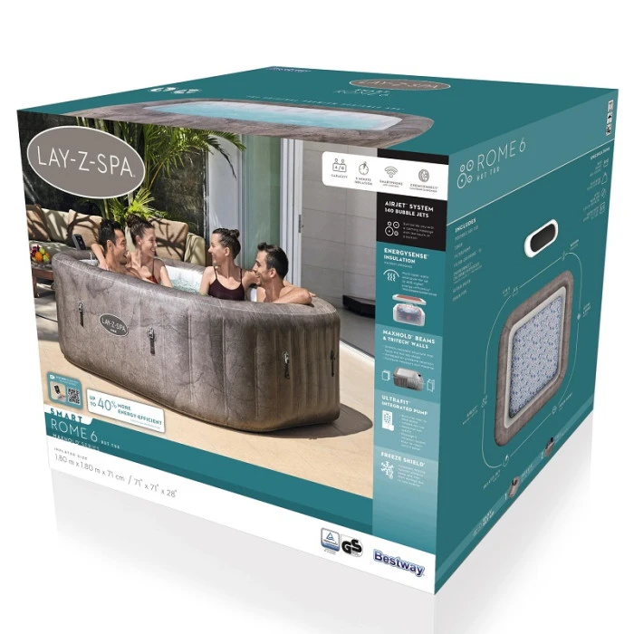 Spa Gonflable Bestway Lay-Z-Spa ROME EnergySense Airjet 6 Places 10 Spa Gonflable Bestway Lay-Z-Spa ROME EnergySense Airjet 6 Places – Image 8