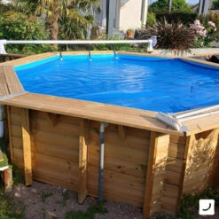 Enrouleur De Bâche à Bulles Pour Piscine En Bois Ubbink Luxe 9 Enrouleur De Bâche à Bulles Pour Piscine En Bois Ubbink Luxe -Raviday Piscine 7504505 piscine bois ubbink ocea liner bleu 3