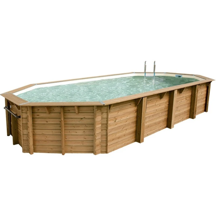 Piscine En Bois Octogonale Ubbink Océa 8,60 X 4,70 X 1,30 M - Liner Beige 3 Piscine En Bois Octogonale Ubbink Océa 8,60 X 4,70 X 1,30 M - Liner Beige