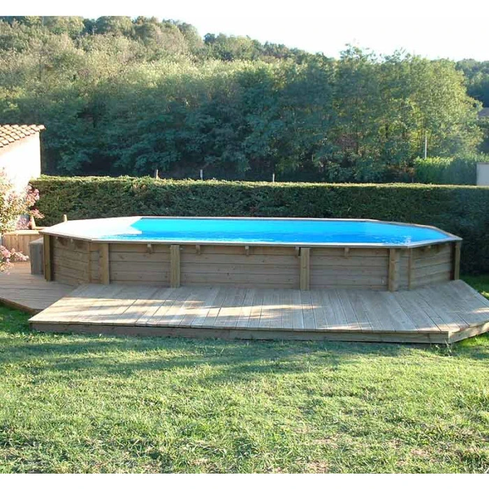 Piscine En Bois Octogonale Ubbink Océa 8,60 X 4,70 X 1,30 M - Liner Bleu 5 Piscine En Bois Octogonale Ubbink Océa 8,60 X 4,70 X 1,30 M - Liner Bleu – Image 3