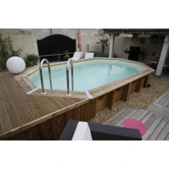 Piscine En Bois Octogonale Ubbink Océa 6,10 X 4,00 X 1,30 M - Liner Beige 9 Piscine En Bois Octogonale Ubbink Océa 6,10 X 4,00 X 1,30 M - Liner Beige -Raviday Piscine 7504511 piscine bois octogonale ubbink ocea 400x610 beige ambiance 3
