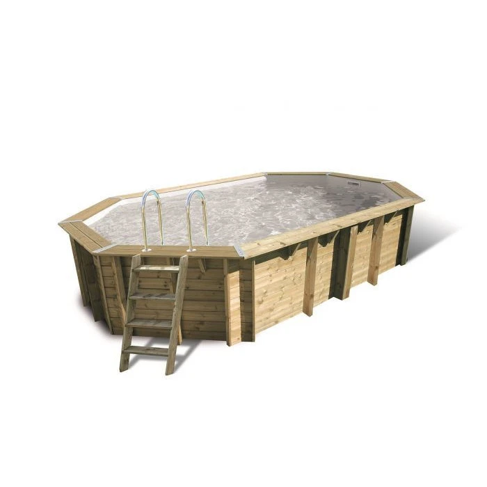 Piscine En Bois Octogonale Ubbink Océa 6,10 X 4,00 X 1,30 M - Liner Gris 3 Piscine En Bois Octogonale Ubbink Océa 6,10 X 4,00 X 1,30 M - Liner Gris