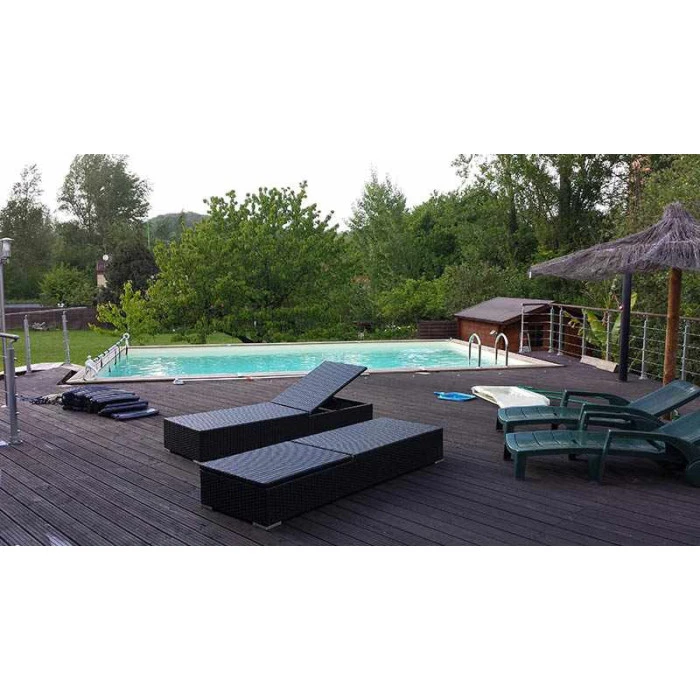 Piscine En Bois Rectangulaire Ubbink Sunwater 5,55 X 3,00 X 1,40 M - Liner Bleu 6 Piscine En Bois Rectangulaire Ubbink Sunwater 5,55 X 3,00 X 1,40 M - Liner Bleu – Image 4