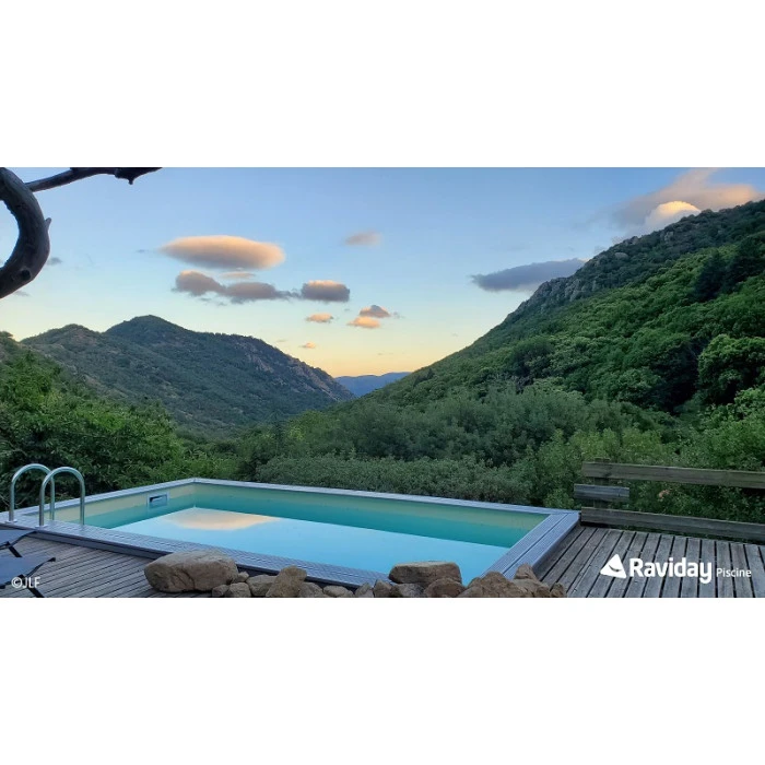 Piscine En Bois Rectangulaire Ubbink Sunwater 5,55 X 3,00 X 1,40 M - Liner Bleu 5 Piscine En Bois Rectangulaire Ubbink Sunwater 5,55 X 3,00 X 1,40 M - Liner Bleu – Image 3