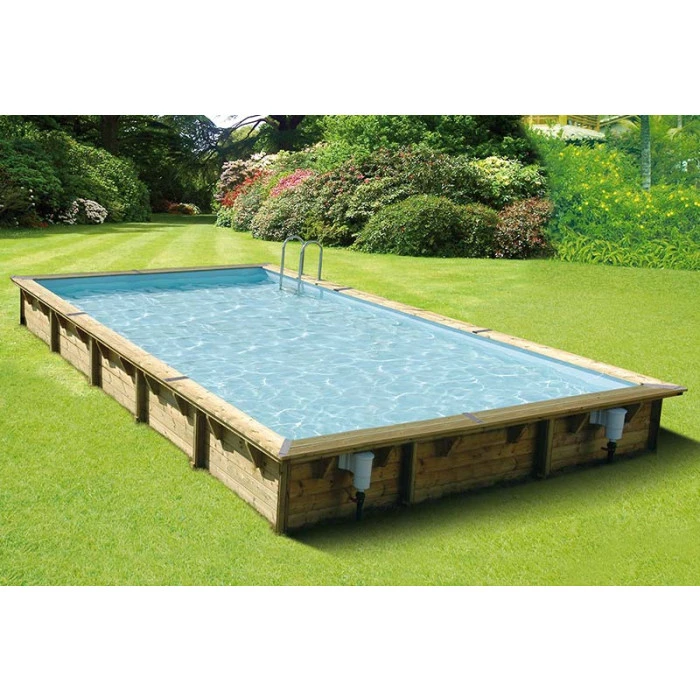 Piscine En Bois Rectangulaire Ubbink Linéa 8,00 X 5,00 X 1,40 M - Liner Bleu 3 Piscine En Bois Rectangulaire Ubbink Linéa 8,00 X 5,00 X 1,40 M - Liner Bleu