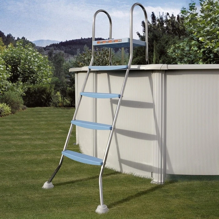 Échelle Acier Inoxydable GRE Pour Piscine De Hauteur < 1,42 M 4 Échelle Acier Inoxydable GRE Pour Piscine De Hauteur < 1,42 M – Image 2
