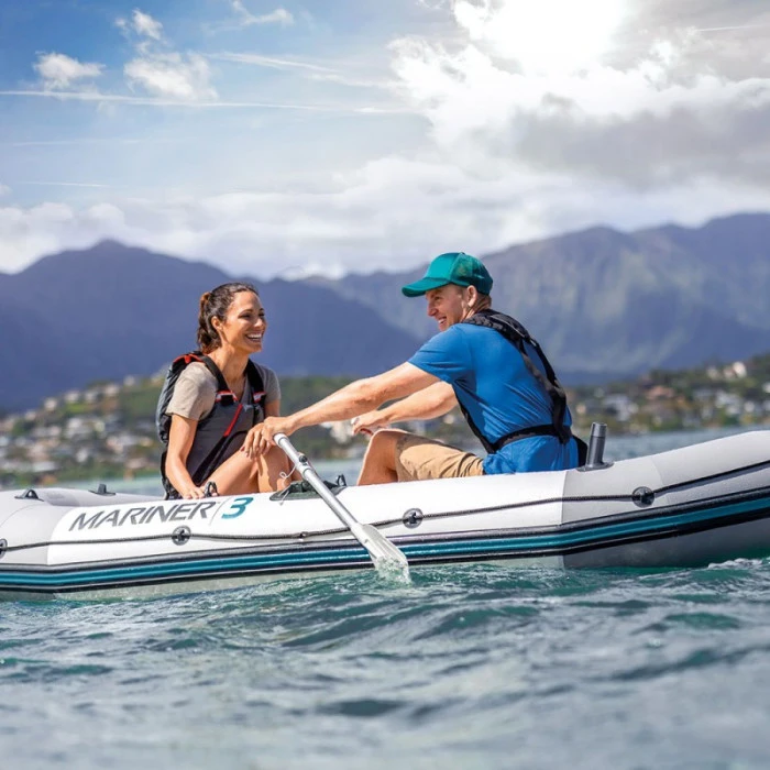 Set Bateau Gonflable 3 Places Intex Mariner 3 (rames Et Gonfleur Inclus) 8 Set Bateau Gonflable 3 Places Intex Mariner 3 (rames Et Gonfleur Inclus) â Image 6