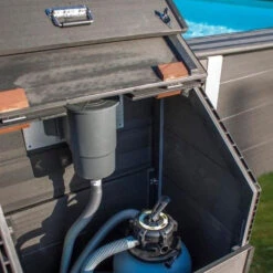 GRE Coffre De Filtration Composite Pour Piscine Gré H 0,96 M -Raviday Piscine coffre de filtration composite h96 cm avec serrure a cle ouvert 2 min