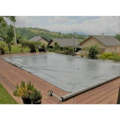 Couverture De Sécurité 4 Saisons Cov'Top - Piscine Entre 2,5 X 5 M Et 3 X 6 M - Gris -Raviday Piscine covt20x04mgd couverture 4 saisons cov top gris poolco 2