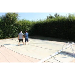 Couverture De Sécurité 4 Saisons Cov'Top - Piscine Entre 3 X 6 M Et 3,5 X 7 M - Beige -Raviday Piscine covt20x04msd couverture 4 saisons cov top beige poolco 5 3