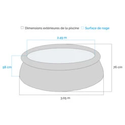 Piscine Autoportée Intex Easy Set 3,05 X 0,76 M + Épurateur -Raviday Piscine dimensions piscine autoportante easy set 3 05 x 0 76 m epurateur intex 28122fs