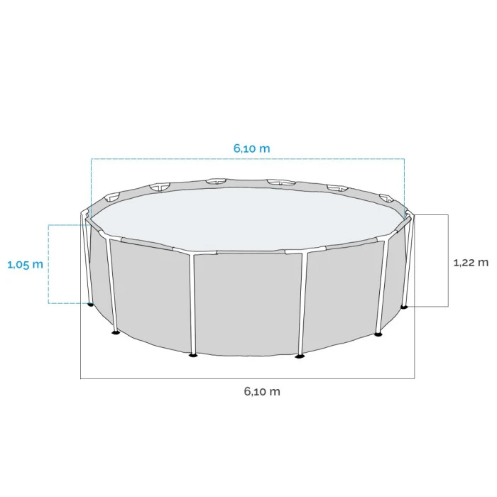 Piscine Tubulaire Ronde Intex Ultra XTR Frame 6,10 X 1,22 M 4 Piscine Tubulaire Ronde Intex Ultra XTR Frame 6,10 X 1,22 M – Image 2