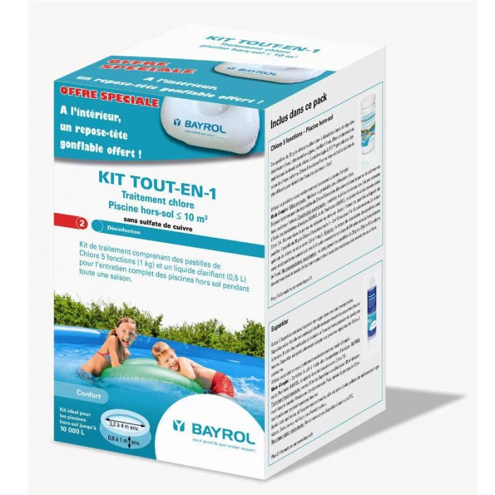 Kit Tout-en-1 Au Chlore Bayrol Pour Piscine Hors Sol Jusqu'à 10m³ 3 Kit Tout-en-1 Au Chlore Bayrol Pour Piscine Hors Sol Jusqu'à 10m³