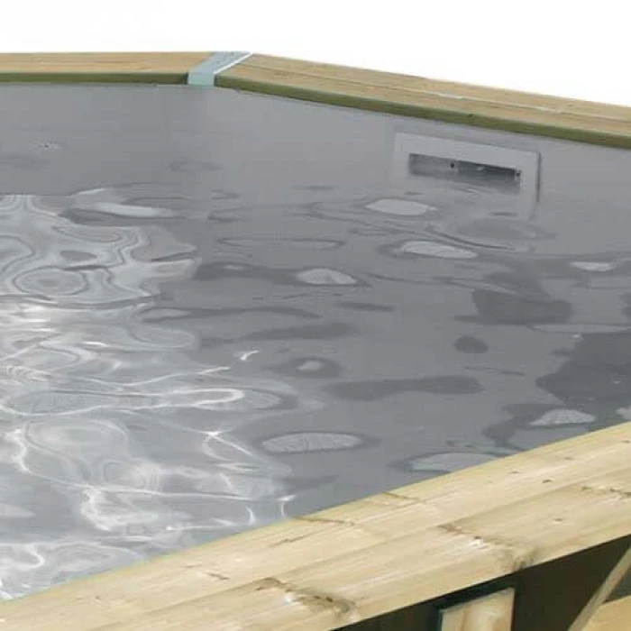 Piscine En Bois Octogonale Ubbink Océa 5,80 X 1,30 M - Liner Gris 4 Piscine En Bois Octogonale Ubbink Océa 5,80 X 1,30 M - Liner Gris – Image 2