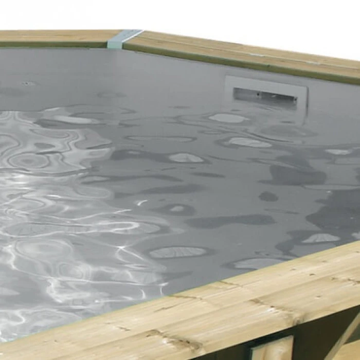 Ubbink Piscine En Bois Octogonale 8,60 X 4,70 X 1,30 M - Liner Gris 4 Ubbink Piscine En Bois Octogonale 8,60 X 4,70 X 1,30 M - Liner Gris – Image 2