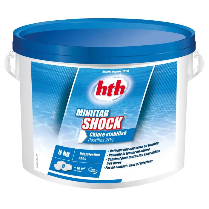 HTH Minitab Shock - Chlore Stabilisé Pastilles 5kg 4 HTH Minitab Shock - Chlore Stabilisé Pastilles 5kg – Image 2