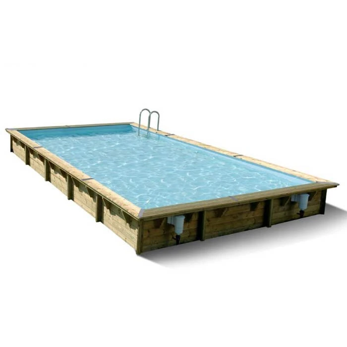 Piscine En Bois Rectangulaire Ubbink Linéa 8,00 X 5,00 X 1,40 M - Liner Bleu 4 Piscine En Bois Rectangulaire Ubbink Linéa 8,00 X 5,00 X 1,40 M - Liner Bleu – Image 2