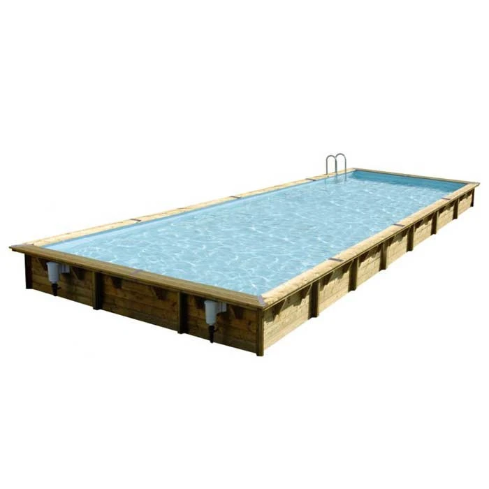 Piscine En Bois Rectangulaire Ubbink Linéa 11,00 X 5,00 X 1,40 Cm - Liner Bleu 3 Piscine En Bois Rectangulaire Ubbink Linéa 11,00 X 5,00 X 1,40 Cm - Liner Bleu