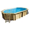 Piscine En Bois Octogonale Ubbink Océa 5,50 X 3,55 X 1,20 M - Liner Bleu -Raviday Piscine piscine bois ocea ubbink 355x550cm bleu 1