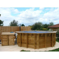 Piscine En Bois Octogonale Ubbink Océa 5,10 X 1,20 M - Liner Bleu 9 Piscine En Bois Octogonale Ubbink Océa 5,10 X 1,20 M - Liner Bleu -Raviday Piscine piscine bois octogonale ubbink ocea 580 couverte 3