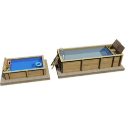 Piscine Pool'n Box Junior Procopi En Bois 3,7 X 2,4 M - Coffre Et Filtration Intégrés -Raviday Piscine piscine bois pool n box junior 4