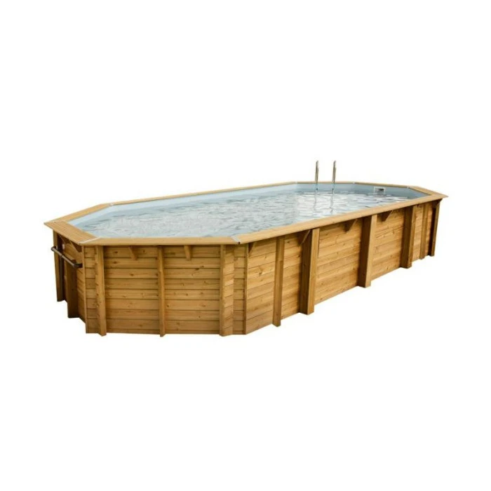 Ubbink Piscine En Bois Octogonale 8,60 X 4,70 X 1,30 M - Liner Gris 3 Ubbink Piscine En Bois Octogonale 8,60 X 4,70 X 1,30 M - Liner Gris