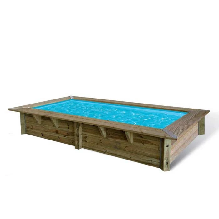 Piscine En Bois Rectangulaire Ubbink Sunwater 3,50 X 2,00 X 0,71 M - Liner Bleu 3 Piscine En Bois Rectangulaire Ubbink Sunwater 3,50 X 2,00 X 0,71 M - Liner Bleu