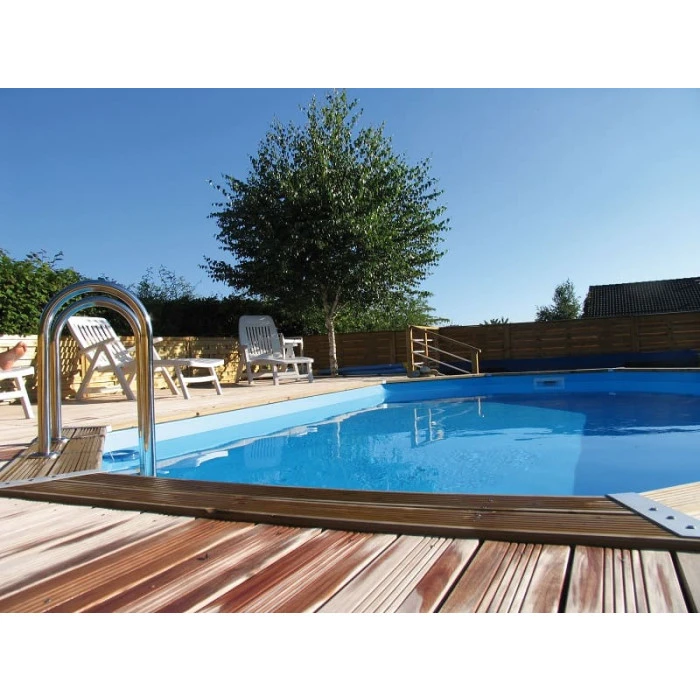 Piscine En Bois Octogonale Ubbink Azura 6,10 X 4 X 1,20 M - Liner Bleu 5 Piscine En Bois Octogonale Ubbink Azura 6,10 X 4 X 1,20 M - Liner Bleu – Image 3