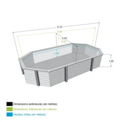 Piscine En Bois Octogonale Ubbink Azura 6,10 X 4 X 1,20 M - Liner Beige 12 Piscine En Bois Octogonale Ubbink Azura 6,10 X 4 X 1,20 M - Liner Beige -Raviday Piscine piscine ubbink azura 610 400 120 bleu 5 1