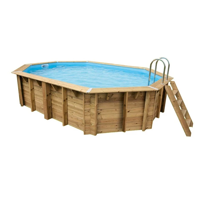 Piscine En Bois Octogonale Ubbink Azura 6,10 X 4 X 1,20 M - Liner Bleu 3 Piscine En Bois Octogonale Ubbink Azura 6,10 X 4 X 1,20 M - Liner Bleu