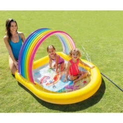 DESTOCKAGE - Piscinette Gonflable Arc-en-ciel Intex 5 DESTOCKAGE - Piscinette Gonflable Arc-en-ciel Intex -Raviday Piscine piscinette gonflable arc en ciel intex 2