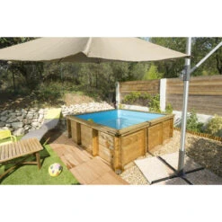 Piscinette Pistoche En Bois Pour Enfants 2 X 2 M -Raviday Piscine piscinette hors sol en bois pour enfants pistoche 2 x 2 m 5