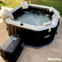 Spa Gonflable Intex PureSpa Carbone 6 Places -Raviday Piscine spa carbone intex raviday 2 1